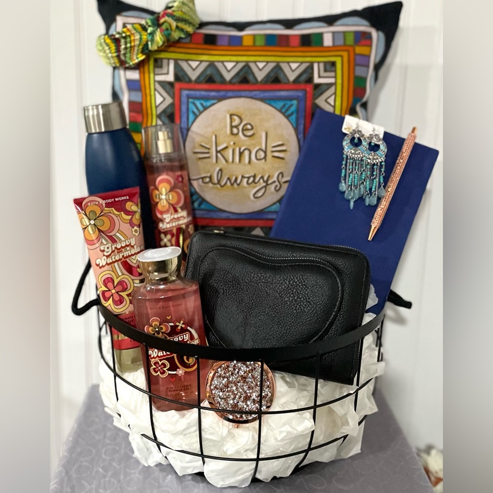 New Be Kind pillow Bundle B&BW Products Crossbody Bag Leather journal Thermos